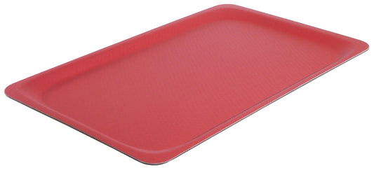 Rotes Tablett für Gastronomiebedarf.