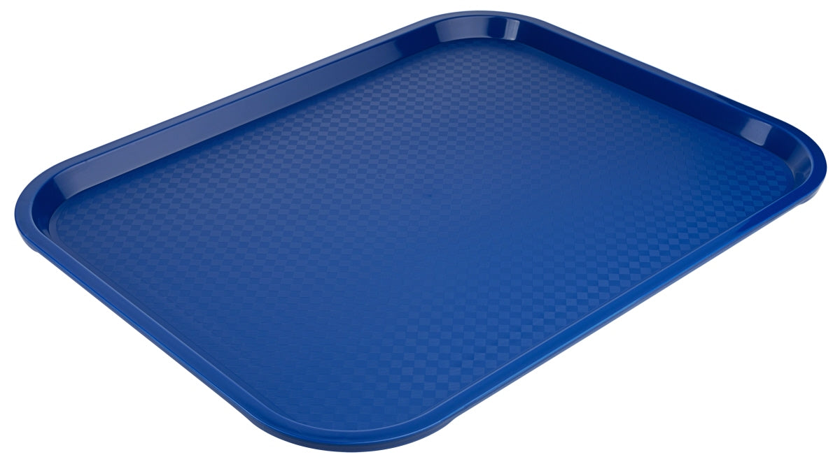 Blaues Tablett für Gastronomiebedarf.