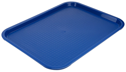 Blaues Tablett für Gastronomiebedarf.