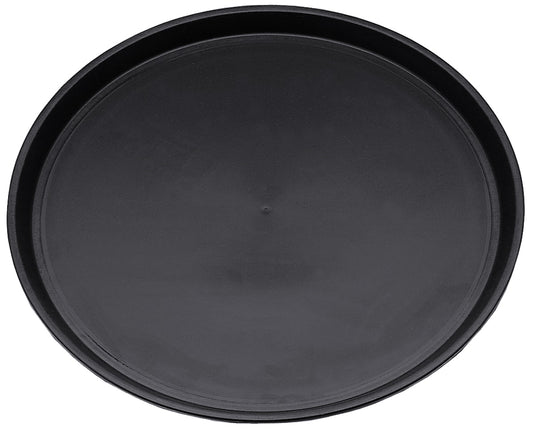 Schwarzes rundes Serviertablett