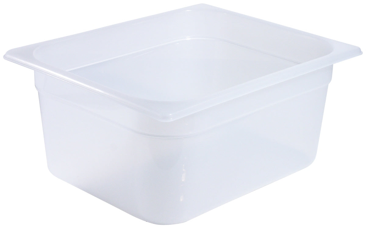 Transparente GN-Behälter für Gastronomie.