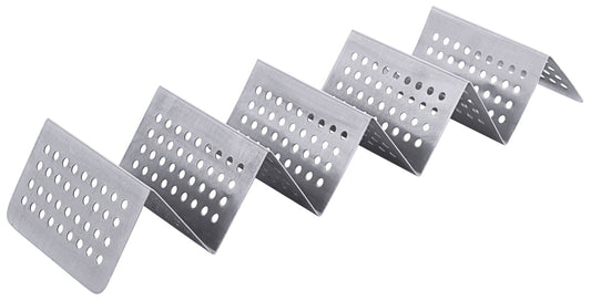 Perforierte Edelstahlbleche in Reihe