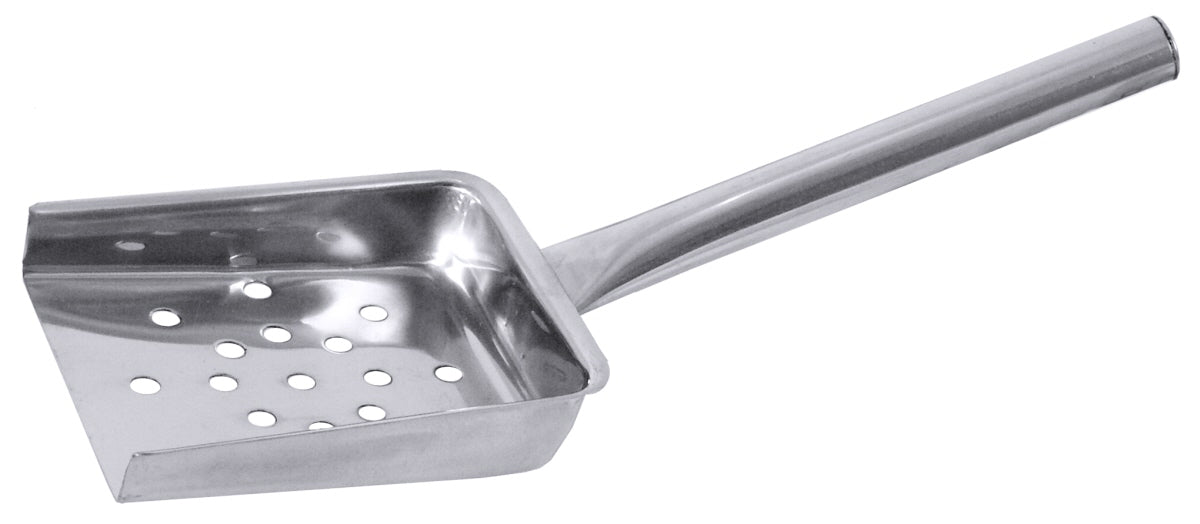Metallschaufel mit Löchern, Gastronomie.