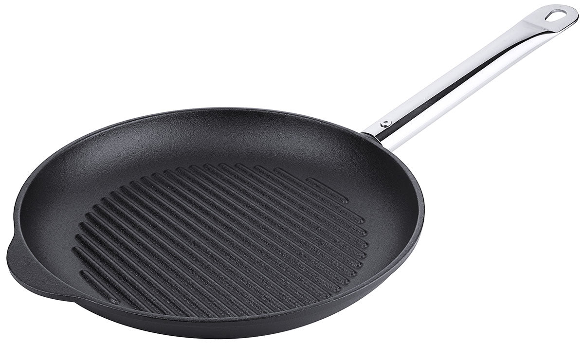 Gusseiserne Grillpfanne mit Griff