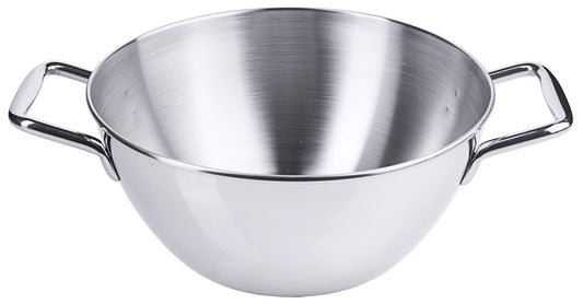 Edelstahlschüssel mit zwei Griffen