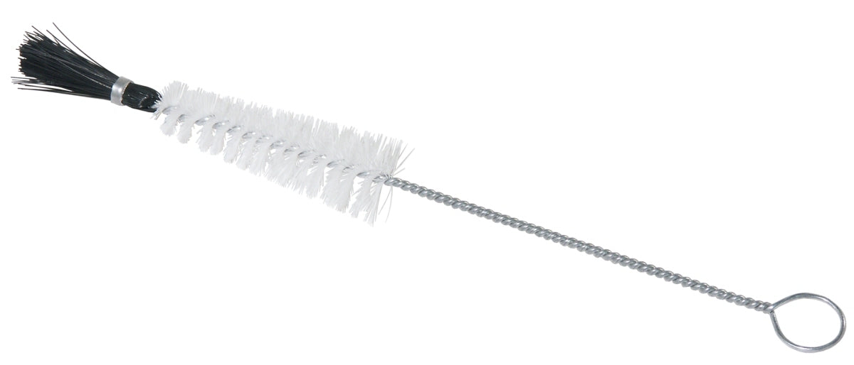 Flaschenbürste mit Metallgriff.
