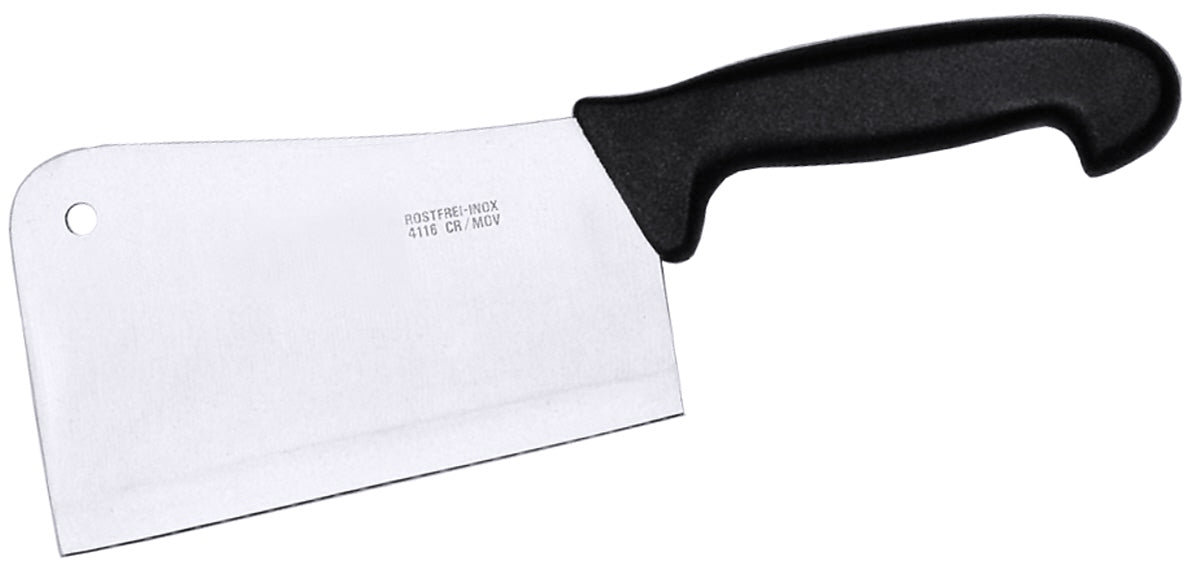 Hackmesser mit schwarzem Griff.