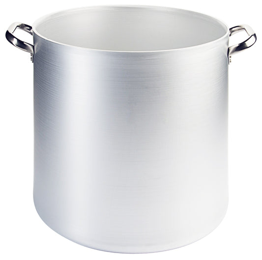 Großer Aluminiumtopf mit Griffen.