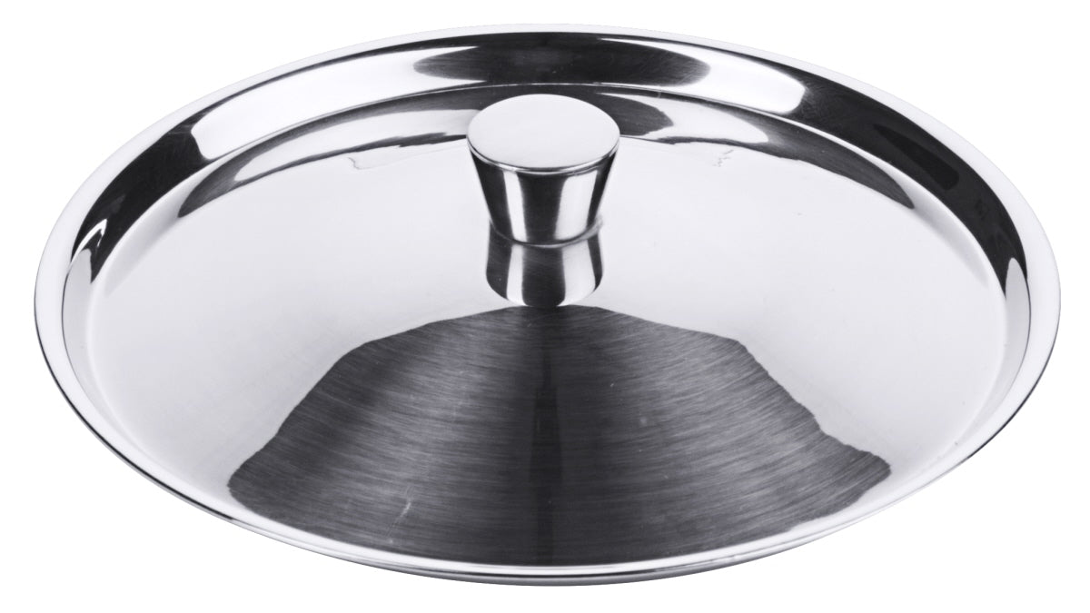 Edelstahl-Topfdeckel für Gastronomiebedarf.