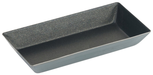 Rechteckige schwarze Servierplatte