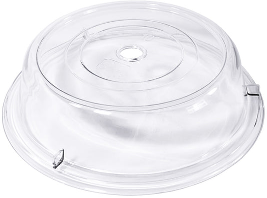 Transparente Kunststoff-Abdeckhaube für Teller.