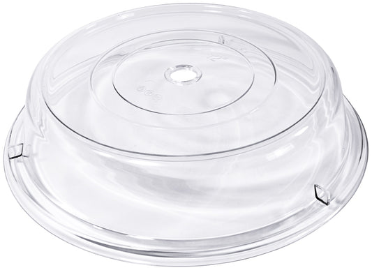 Transparente Kunststoff-Abdeckhaube für Teller.