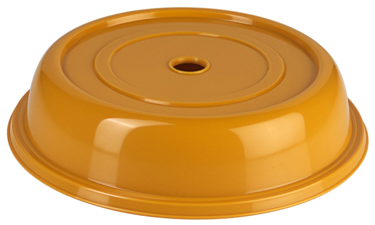Gelbe Kunststoff-Speisehaube mit Öffnung
