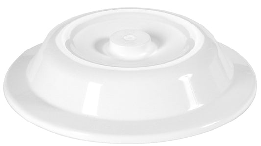Weiße Abdeckhaube für Teller.