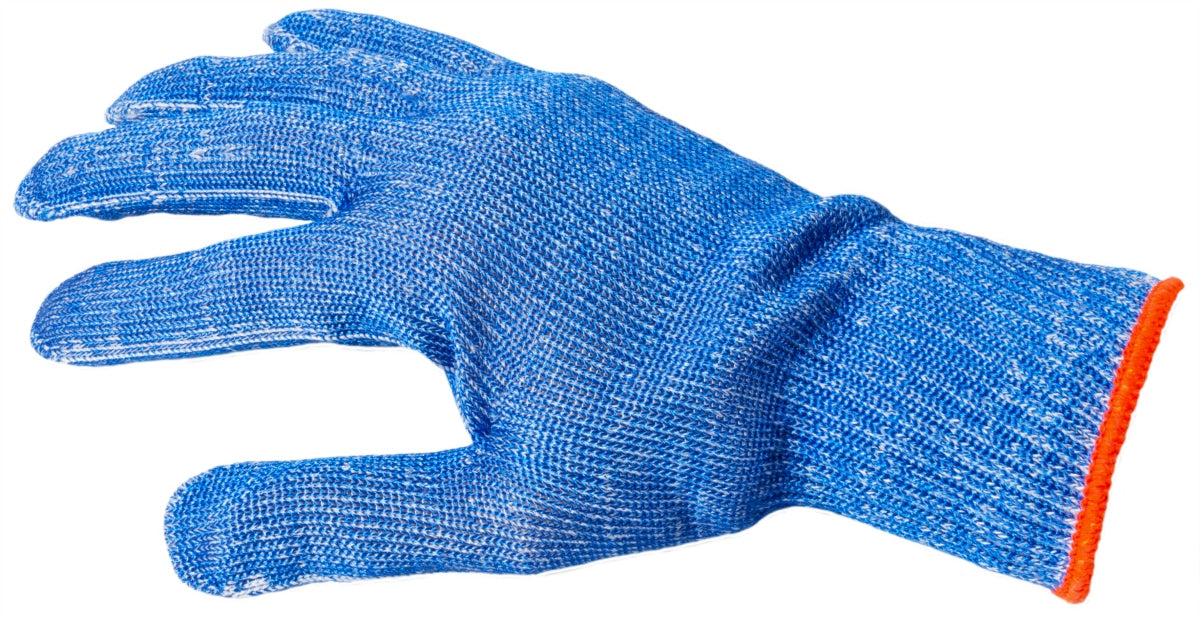 Blauer Schnittschutzhandschuh für Küche.