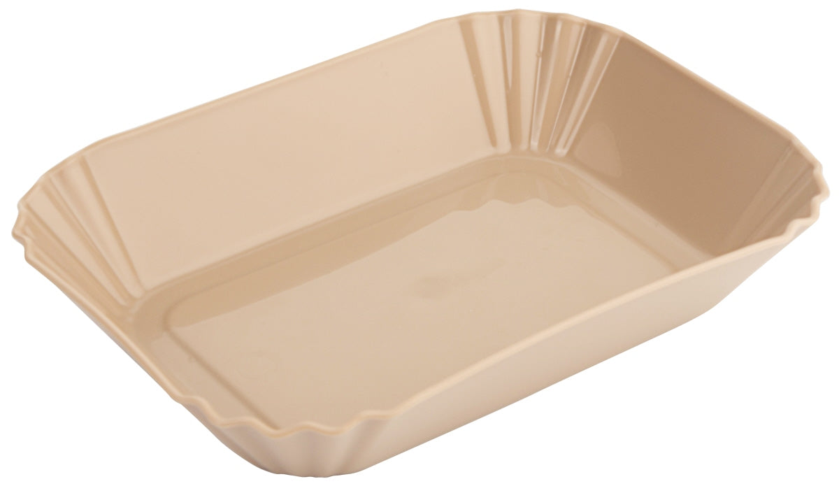 Beige Catering-Servierplatte aus Kunststoff