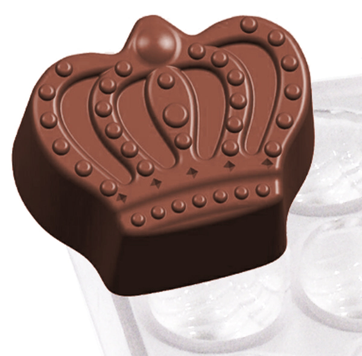 Schokoladenpraline und Pralinenform.