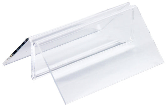 Transparenter Speisekartenhalter aus Acryl.