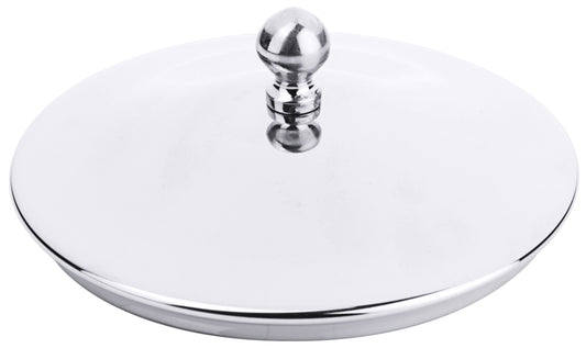 Silberner Deckel für Servierplatte.