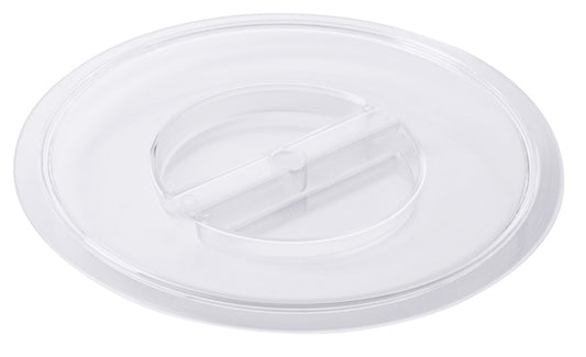 Transparenter Kunststoffdeckel mit Griff.