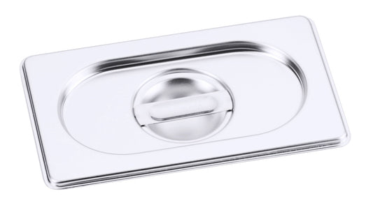 Edelstahl-Gastronorm-Deckel mit Griff.