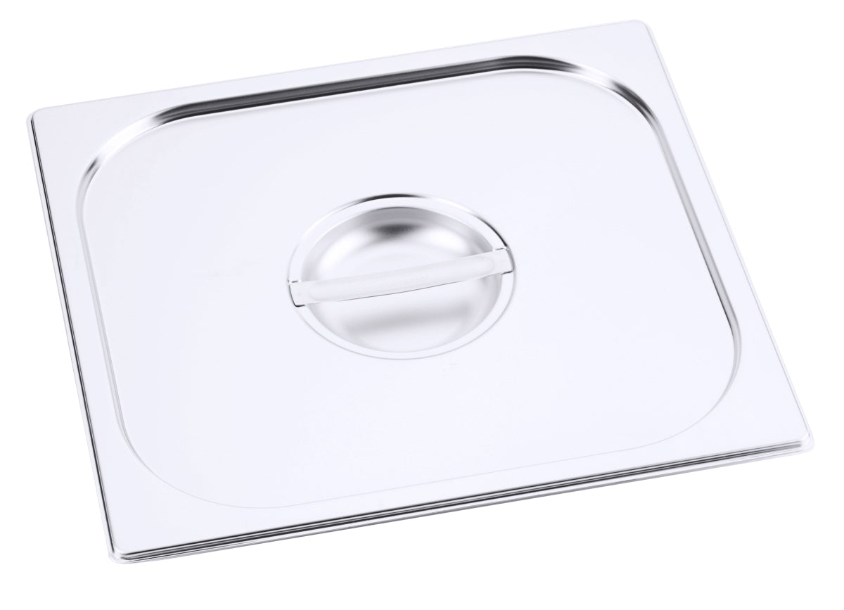 Edelstahl-Gastronorm-Deckel mit Griff.