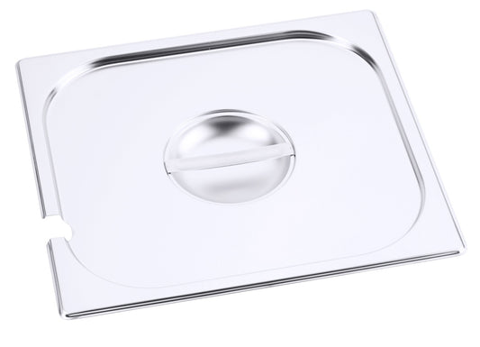 Edelstahl-Gastronorm-Deckel mit Griff.