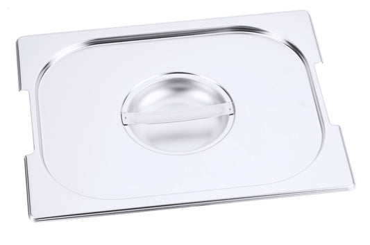 Edelstahl-Gastronorm-Deckel mit Griff.