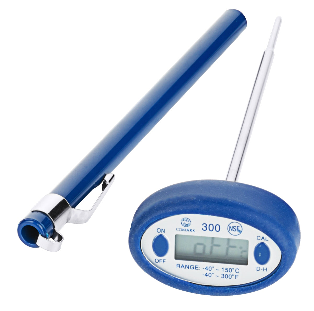 Digitales Küchenthermometer mit Hülle.