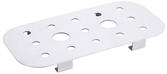 Perforierte Edelstahlplatte mit Füßen