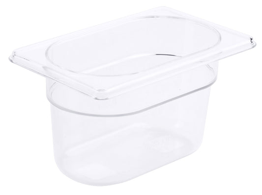 Transparente GN-Behälter für Gastronomie.