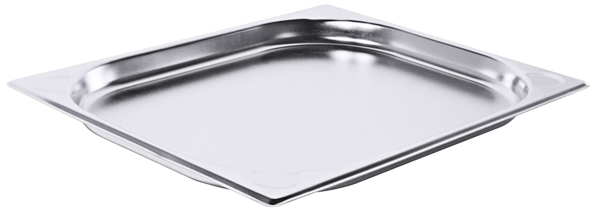 Edelstahl-Gastronormbehälter für Küche.