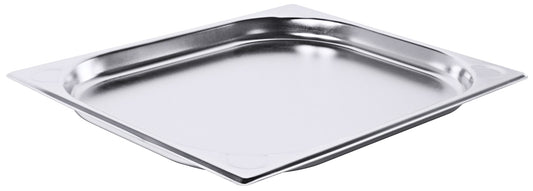 Edelstahl-Gastronormbehälter für Küche.
