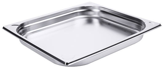Edelstahl-Gastronormbehälter für Küche.