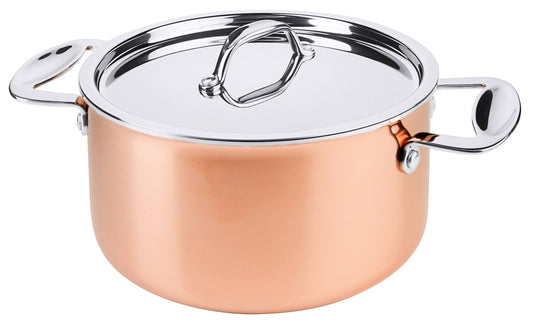 Kupferne Kochtopf mit Deckel