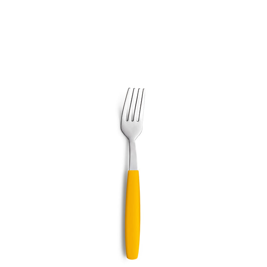 Gabel auf weißem Hintergrund, minimalistisch