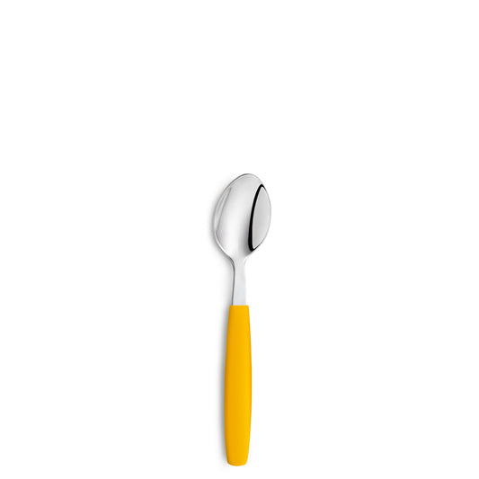 Silberlöffel mit gelbem Griff