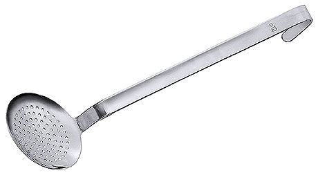Edelstahl Schaumlöffel mit Haken.