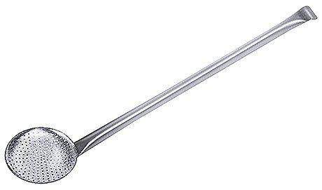 Langer Schaumlöffel aus Edelstahl.