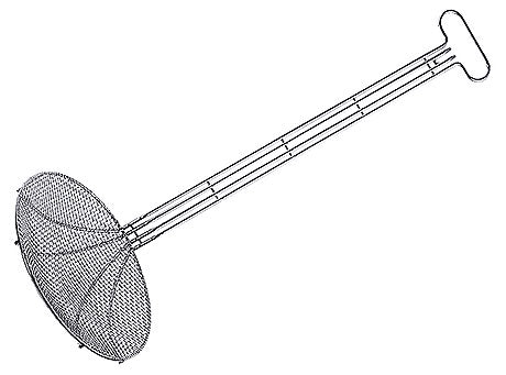 Drahtsieb mit langem Griff.