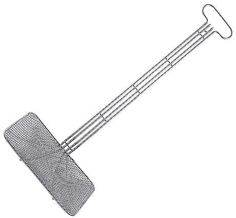 Grillbürste mit langem Griff.