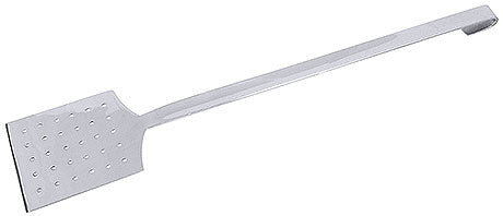 Langer, gelochter Edelstahlwender für Grill.