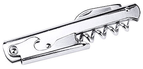 Kellnermesser aus Metall, geschlossen.