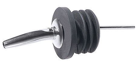 Flaschenausgießer aus Edelstahl, schwarz.