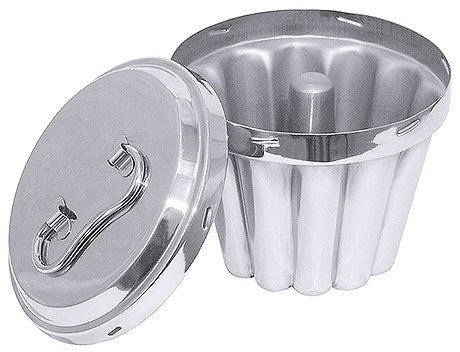 Aluminium-Backform mit Deckel.