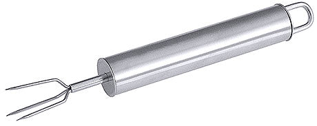 Bratengabel aus Edelstahl mit Griff.