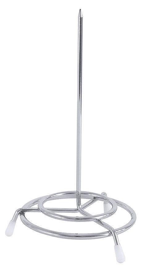 Metallener Bestellblockhalter mit Spitze.