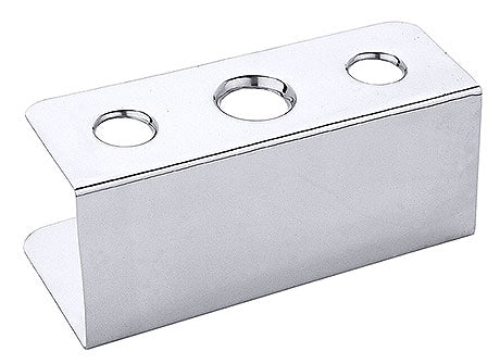 Metallhalterung mit drei Löchern.