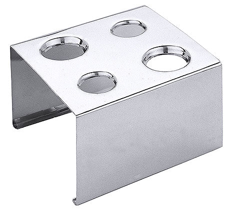 Edelstahlhalter mit vier Öffnungen.