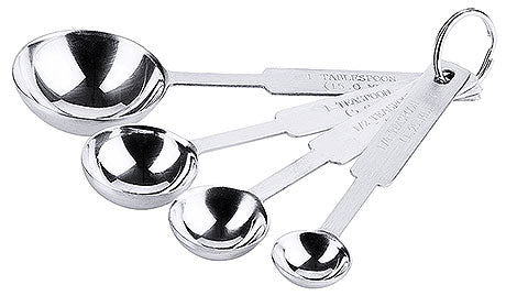Messlöffel-Set aus Edelstahl.